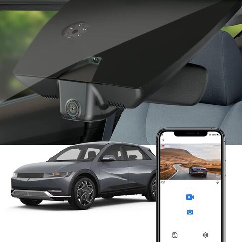 Fitcamx 4K Dash Cam Suitable for Hyundai IONIQ 5 2022-2024 (6 Vents) SE Standard Range SEL Limited, OEM Look, UHD 2160P Video, Built-in WiFi & APP, Loop Recording, G-Sensor, Plug & Play, 64GB Card in Kuwait
