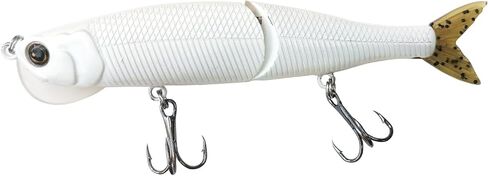 HADORAM Glide Bait with PVC Tail Swimbait Sinking Hard Fishing Lure with Soft Tail Metal Joint Fishing Tackle Set for Bass Trout Shad Perch Pike Musky for Freshwater Saltwater in Saudi Arabia