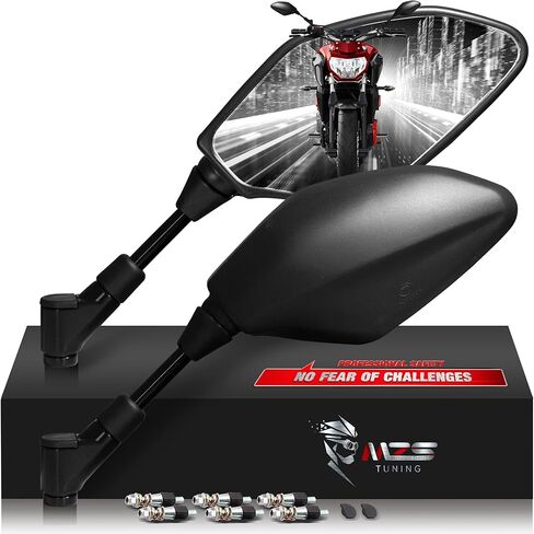MZS Racing Motorcycle Mirrors, Double Adjustable Fairing Rear View Side Mirror ​Arrow Black Compatible with CBR600RR CBR1000RR CBR500R CBR300R Hayabusa GSXR 600 750 1000 YZF R1 R6 R6S FZ6R ZX6R ZX10R in Saudi Arabia