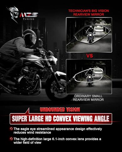 MZS Racing Motorcycle Mirrors, Double Adjustable Fairing Rear View Side Mirror ​Arrow Black Compatible with CBR600RR CBR1000RR CBR500R CBR300R Hayabusa GSXR 600 750 1000 YZF R1 R6 R6S FZ6R ZX6R ZX10R in Saudi Arabia