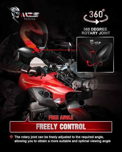 MZS Racing Motorcycle Mirrors, Double Adjustable Fairing Rear View Side Mirror ​Arrow Black Compatible with CBR600RR CBR1000RR CBR500R CBR300R Hayabusa GSXR 600 750 1000 YZF R1 R6 R6S FZ6R ZX6R ZX10R in Saudi Arabia