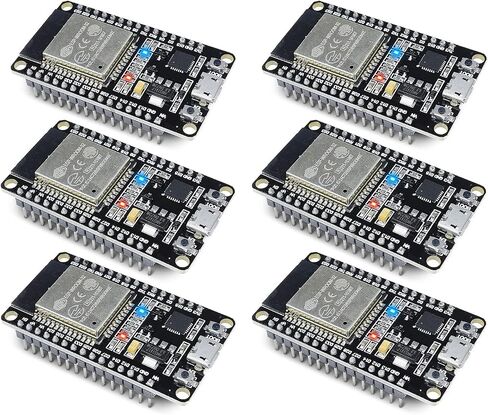 6 حزم ESP-WROOM-32 مجلس تطوير ، AIDEEPEN ESP32S ESP32 مجلس تطوير 2.4 جيجا هرتز ثنائي النواة متوافق مع ARDUIN0 ، NODEMCU ، و Micropython (30PIN MICRO USB) in Kuwait