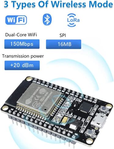 6 حزم ESP-WROOM-32 مجلس تطوير ، AIDEEPEN ESP32S ESP32 مجلس تطوير 2.4 جيجا هرتز ثنائي النواة متوافق مع ARDUIN0 ، NODEMCU ، و Micropython (30PIN MICRO USB) in Kuwait