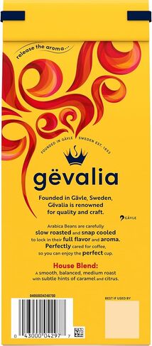 Gevalia House Blend Decaf متوسطة القهوة الأرض المشوية ، كيس 12 أوقية in Saudi Arabia