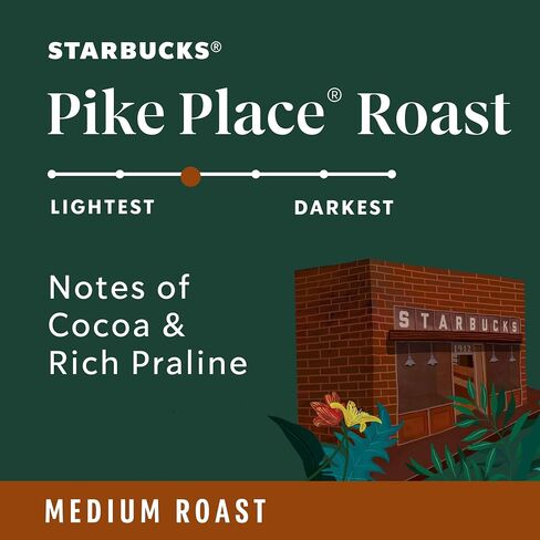 Starbucks K-Cup Coffee Pods, Medium Roast Coffee, Pike Place Roast for Keurig Brewers, 100% Arabica, 4 boxes (96 pods total) in Saudi Arabia