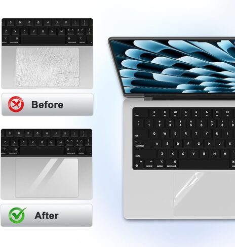 2-Pack Trackpad Protector for MacBook Air 15.3" (A3241, M4 Chip) Clear Laptop Touchpad Cover Skin Protective Accessories for 2025 MacBook Air 15.3 Inch (15.3 in) in Saudi Arabia