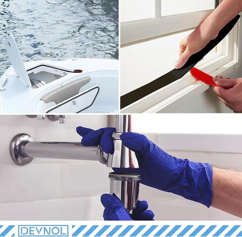 DEVNOL Self-Adhesive Neoprene Rubber Strips 1/8" Thick x 3" Wide x 12' Long, Sealing, Cushioning, Weather Stripping, Gaskets, and DIY Projects, Weatherproof in Saudi Arabia