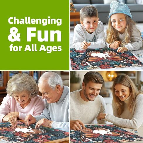 Farm Animals Puzzle - 1000 Piece Jigsaw Puzzle for Adults -Challenging Puzzle Perfect for Game Nights - Finished Size is 27.55 x 19.68 Inches in Kuwait