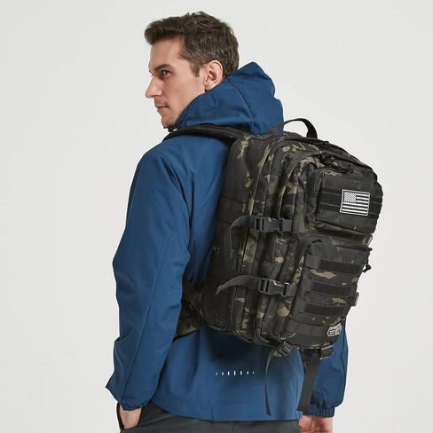 Enhanced Military Tactical Backpack, Army Assault 3 Day Bug Out Bag Molle Rucksack with ISO Standard in Saudi Arabia