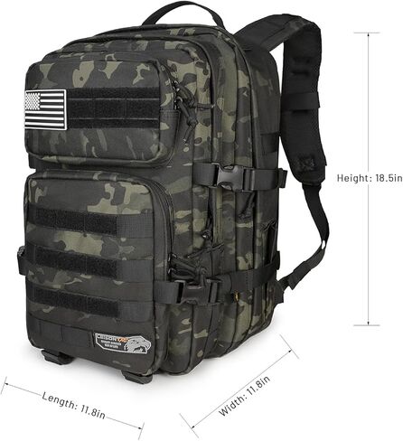 Enhanced Military Tactical Backpack, Army Assault 3 Day Bug Out Bag Molle Rucksack with ISO Standard in Saudi Arabia