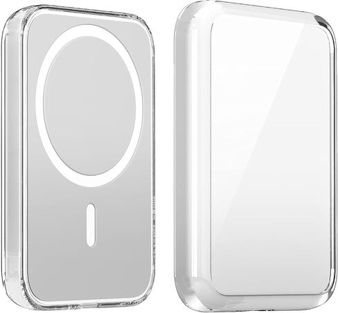 for MagSafe Battery Case, Crystal Clear Hybrid Technology Reinforced Corners TPU Shock-Absorption Flexible Case Cover for MagSafe Battery (Clear) in Saudi Arabia
