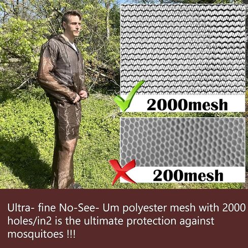 Aventik Mosquito Jacket Scedts Mosquito Pants Mosquito Mosquito No-see-um ، Super Light ، حافظ على آمن رائع ، حماية للأشعة فوق البنفسجية in Kuwait