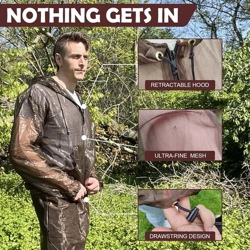 Aventik Mosquito Jacket Scedts Mosquito Pants Mosquito Mosquito No-see-um ، Super Light ، حافظ على آمن رائع ، حماية للأشعة فوق البنفسجية in Kuwait