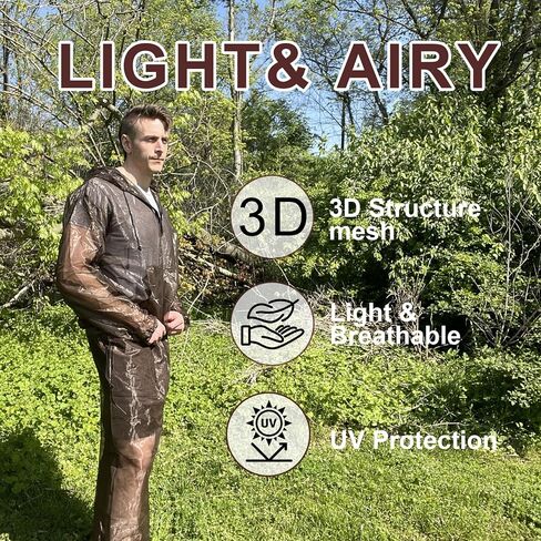 Aventik Mosquito Jacket Scedts Mosquito Pants Mosquito Mosquito No-see-um ، Super Light ، حافظ على آمن رائع ، حماية للأشعة فوق البنفسجية in Kuwait