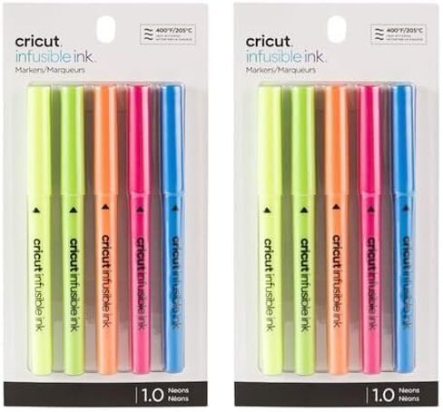 علامات الحبر القابلة للاستغناء عن Cricut ، علامات النقطة المتوسطة النيون (1.0) ، 5 عدد in Saudi Arabia