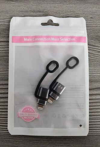 USB C to Lig-htn-ing Cable Adapter,Support PD30W Fast Charging Compatible with Phone Pad AirP-ods,with Anti-Lost Holder - 2 Pack，It Does not Support OTG or Headphones。 in Saudi Arabia