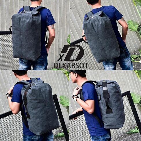 Military Tactical Backpack Large Capacity Travel Climbing Bag Duffel Bag Top Load Double Strap Canvas Backpack in Kuwait