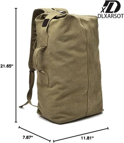 Military Tactical Backpack Large Capacity Travel Climbing Bag Duffel Bag Top Load Double Strap Canvas Backpack in Kuwait
