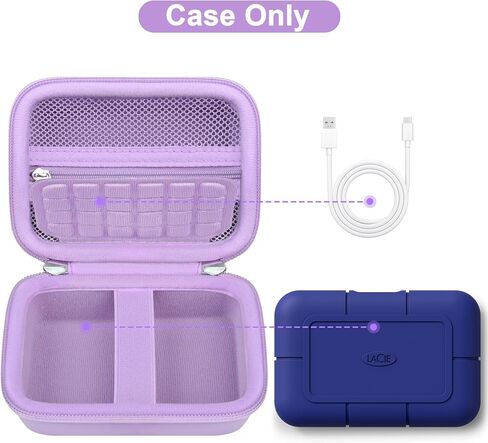 Canboc Case for LaCie Rugged SSD Pro5 2TB 4TB External Solid State Drive in Saudi Arabia