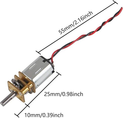 3pcs DC 3V-6V Mini Micro N20 Gear Motor Motors SPEED SPEED Full Metal Gear Box in Kuwait