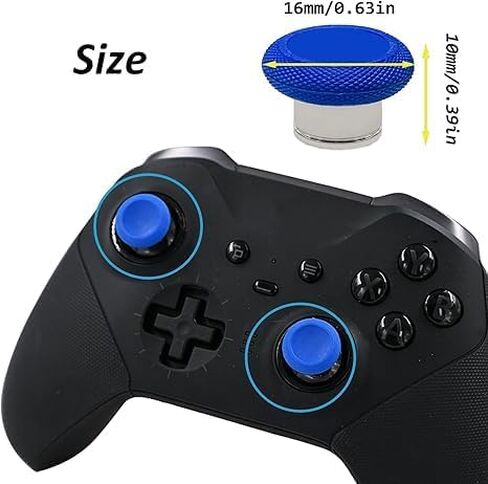 2 Pcs Metal Short Thumbsticks Replacement for Xbox Elite Series 2 Controllers,Short Concave Magnetic Analog Joysticks for Xbox Elite Series 2 Core Standard Height Thumbsticks(Black) in Saudi Arabia