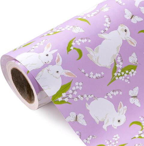 WRAPAHOLIC Communion Wrapping Paper Roll - Mini Roll - 17 Inch X 33 Feet - Pink Congratulations on Your Holy Communion for First Communion, Baby Girl Baptisms, Christenings, Religious in Saudi Arabia