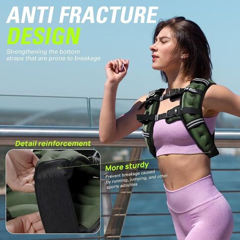 Weighted Vest for Women Men BeatBoost 5 10 15 20 25 30 lb Weight Vest with Ironsand for Walking Strength Training Running Workout in Kuwait