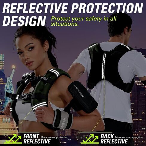 Weighted Vest for Women Men BeatBoost 5 10 15 20 25 30 lb Weight Vest with Ironsand for Walking Strength Training Running Workout in Kuwait