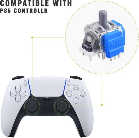 VGBUS QUARIED TMR ELECTROMAGNETIC HALL EFFECT استبدال حزم التحكم Xbox One/PS5/PS4/Switch Pro/Xbox One Elite-10 (TMR PS5) in Kuwait
