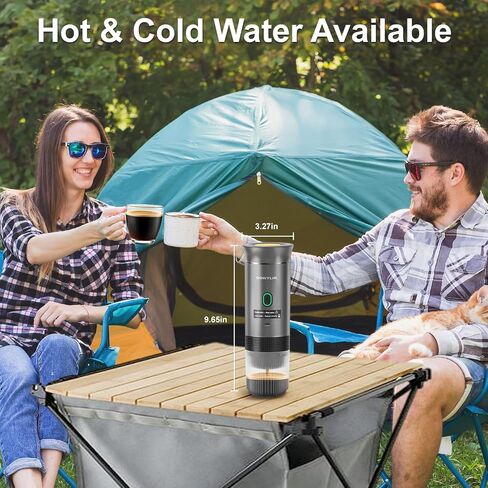 Portable Coffee Maker, 3-in-1 Portable Espresso Maker, Self-Heating Travel Coffee Maker Compatible with NS, DG Pods & Ground Coffee, 20 Bar Mini Espresso Machine for Camping, Hiking in Saudi Arabia