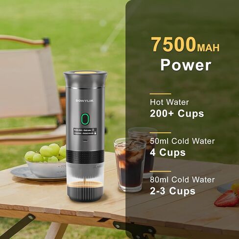 Portable Coffee Maker, 3-in-1 Portable Espresso Maker, Self-Heating Travel Coffee Maker Compatible with NS, DG Pods & Ground Coffee, 20 Bar Mini Espresso Machine for Camping, Hiking in Saudi Arabia