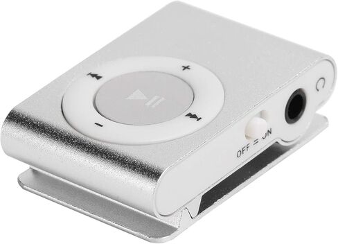 MP3 Player,Digital Music Media Player with Back Clip,MP3 Music Player with Earphone and USB Cable,Lightweight Portable MP3 Player for Sport and Running(Silver) in Saudi Arabia