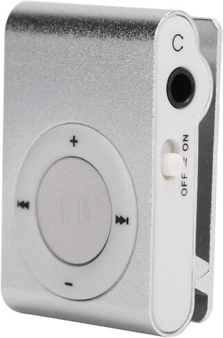 MP3 Player,Digital Music Media Player with Back Clip,MP3 Music Player with Earphone and USB Cable,Lightweight Portable MP3 Player for Sport and Running(Silver) in Saudi Arabia