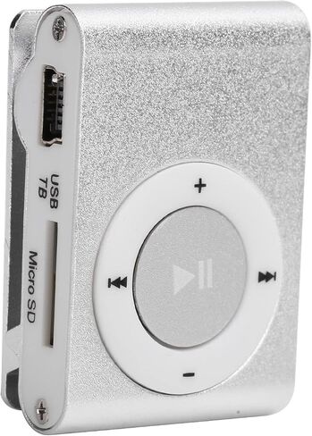 MP3 Player,Digital Music Media Player with Back Clip,MP3 Music Player with Earphone and USB Cable,Lightweight Portable MP3 Player for Sport and Running(Silver) in Saudi Arabia