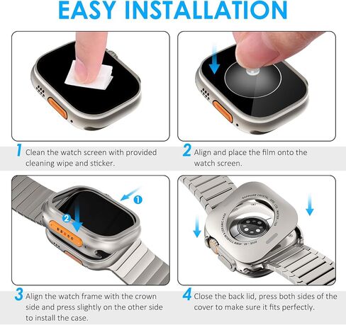 KADES 3 in 1 Metal Case Compatible with Apple Watch Series 10 46mm, Rugged Bumper Protector Turning into Ultra 2/1 Upgrade with Watch Crown + Back Cover in Kuwait