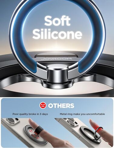 Joyroom for Magsafe Phone Grip [Finger Friends] [2025 Upgrade] حامل الحلقة المغناطيسية قبضة الهاتف الخليوي Stand Finger Finger Ring ، 360 ° Totate for iPhone 16 15 Pro in Kuwait