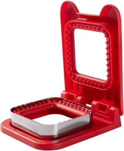 Sandwich Cutter and Sealer, Square Pocket Sandwiches Cutter Uncrustables Maker, Sandwich Cutters for kids love lunchables (Red) in Saudi Arabia