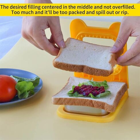 Sandwich Cutter and Sealer, Square Pocket Sandwiches Cutter Uncrustables Maker, Sandwich Cutters for kids love lunchables (Red) in Saudi Arabia