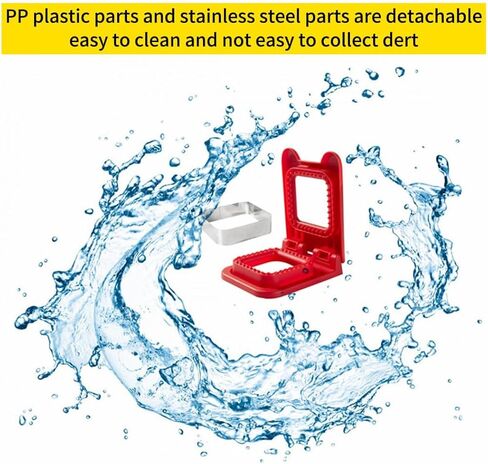 Sandwich Cutter and Sealer, Square Pocket Sandwiches Cutter Uncrustables Maker, Sandwich Cutters for kids love lunchables (Red) in Saudi Arabia