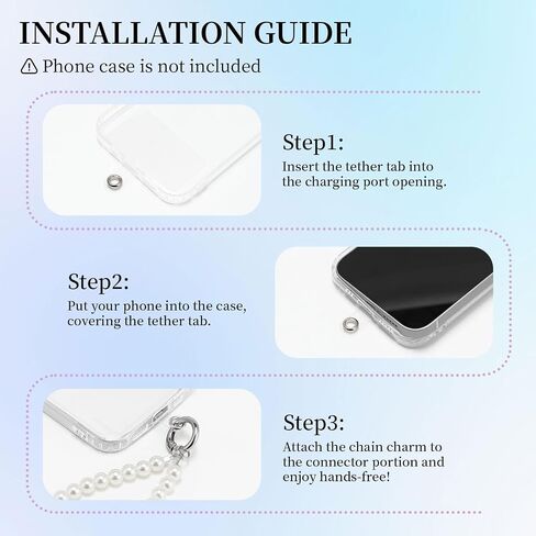 ZOOEASS Phone Wristlet Strap Beaded Phone Lanyard Anti Theft with Tether Tab Women Aesthetic Phone Charms for Wallet Keychain in Saudi Arabia