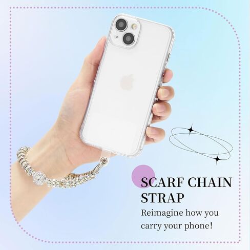 ZOOEASS Phone Wristlet Strap Beaded Phone Lanyard Anti Theft with Tether Tab Women Aesthetic Phone Charms for Wallet Keychain in Saudi Arabia