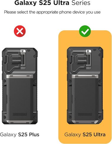 VRS DESIGN Damda Glide DuoGuard for Galaxy S25 Ultra Case (2025), Premium Sturdy Fully Covered Camera Lens Protection Cover Card Holder Wallet Case (Groove Black) in Kuwait