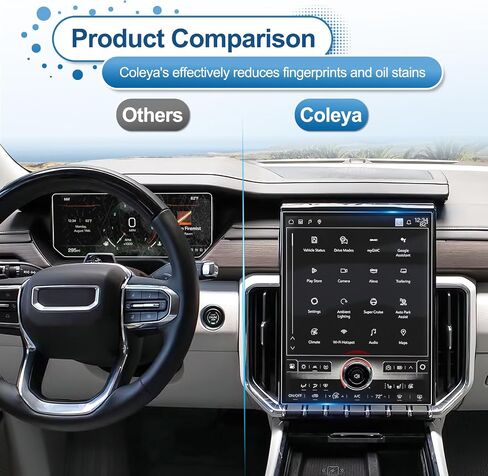 2024 2025 Acadia Screen Screen Protector for GMC Acadia (15inch Navi+11inch Dash) ، لعام 2025 Acadia Elevation/AT4/Denali ، 9H Glass 2025 Acadia Accessories HD Draypharent 15 "و 11" in Kuwait