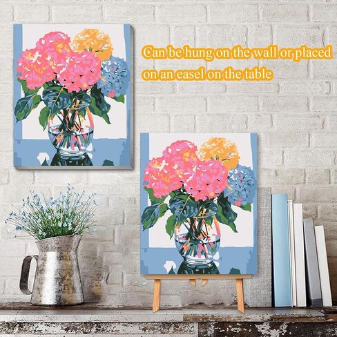 4 Pack Christmas Paint by Numbers Kit for Adults Beginner with Frame,Paint by Number with Wooden Easel DIY Truck Gnome Northern Cardinal Adult Paint by Number Kits for Home Decor 12x16in ﻿ in Saudi Arabia