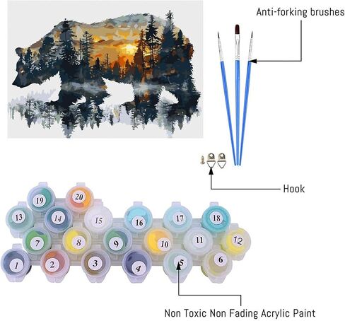 Paint by Numbers for Adults Beginner, Flowers Adult Paint by Number Kits on Canvas, DIY Acrylic Watercolor Oil Paint by Number for Adults for Home Decor Gift 16x20 Inch (40x50cm) in Saudi Arabia