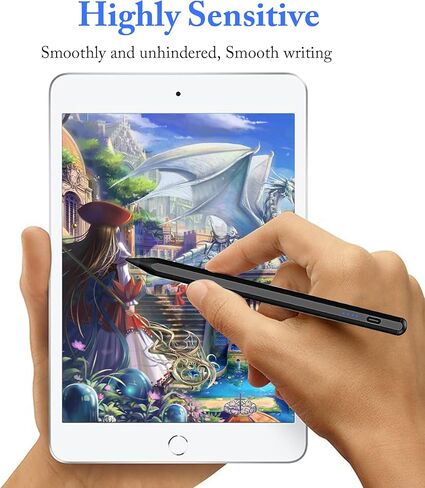 Active Stylus Pens for Touch Screens, DOGAIN Pencil for Android, Rechargeable Tablet Pen POM Tip Magnetic iPad Pencil for iPad/Pro/Air/Mini/iPhone/iOS/Android and Other Touch Screen in Kuwait