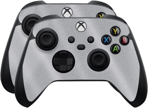 Glossy Glitter Skin متوافق مع Microsoft Xbox Series X | S Controller (2 Pack) - Solid Blue - Premium 3M Vinyl Protction Wrap Cover - من السهل تطبيق | مصنوع في الولايات المتحدة الأمريكية من قبل Mayyskins in Kuwait