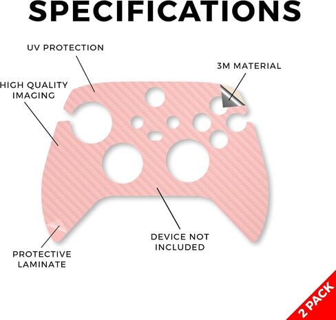 Glossy Glitter Skin متوافق مع Microsoft Xbox Series X | S Controller (2 Pack) - Solid Blue - Premium 3M Vinyl Protction Wrap Cover - من السهل تطبيق | مصنوع في الولايات المتحدة الأمريكية من قبل Mayyskins in Kuwait