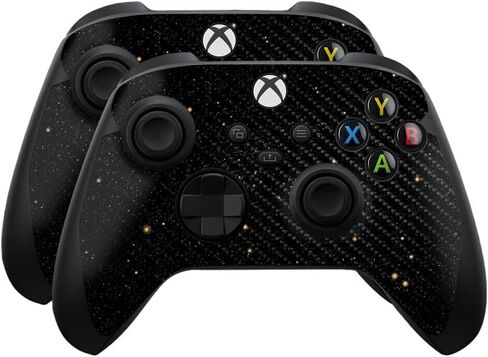 Glossy Glitter Skin متوافق مع Microsoft Xbox Series X | S Controller (2 Pack) - Solid Blue - Premium 3M Vinyl Protction Wrap Cover - من السهل تطبيق | مصنوع في الولايات المتحدة الأمريكية من قبل Mayyskins in Kuwait