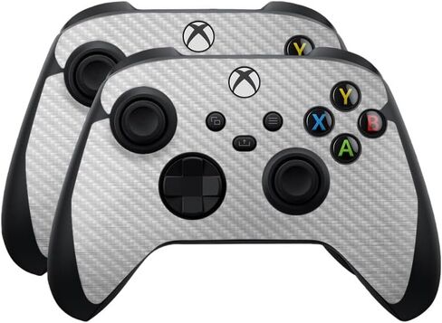 Glossy Glitter Skin متوافق مع Microsoft Xbox Series X | S Controller (2 Pack) - Solid Blue - Premium 3M Vinyl Protction Wrap Cover - من السهل تطبيق | مصنوع في الولايات المتحدة الأمريكية من قبل Mayyskins in Kuwait